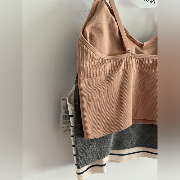 Nautica Seamless Pull-on 3 pc Bra (sport)Set w/Removable Pads Adjustable Straps - Picture 8 of 13